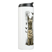 レトロハロウィーン幽霊フランスのブルドッグゴシックPng タンブラー (回転左)