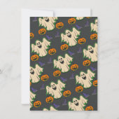 レトロハロウィーン幽霊ポスタースタイルパーティー 招待状 (裏面)