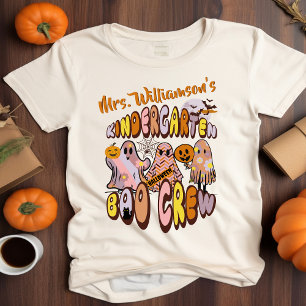 レトロハロウィーン幽霊幼稚園先生名 Tシャツ