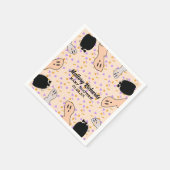 レトロハロウィーン幽霊私たちの小さなブベイビーシャワー スタンダードカクテルナプキン (角)