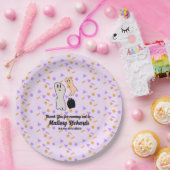 レトロハロウィーン幽霊私たちの小さなブベイビーシャワー ペーパープレート (パーティー)