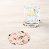 レトロハロウィーン幽霊私たちの小さなブベイビーシャワー ラウンドペーパーコースター (インサイチュ)