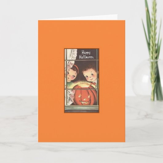 レトロハロウィーン用グリーティングカード カード (正面)
