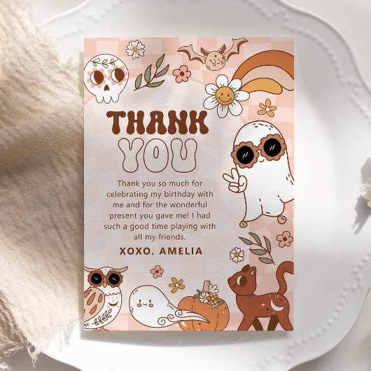 レトロハロウィーン誕生日サンキューカード シーズンカード