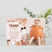 レトロハロウィーン誕生日写真サンキューカード シーズンカード (スタンド正面)