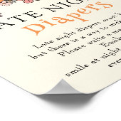 レトロハロウィーン赤ちゃんシャワー深夜おむつ ポスター (角)