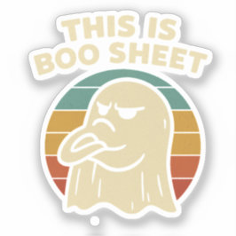 レトロハロウィーン おもしろガイコツ "This Is Boo Sheet" シール