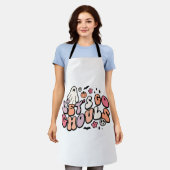 レトロハロウィーン エプロン (着用した状態)