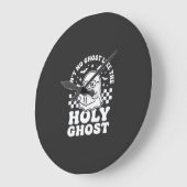 レトロハロウィーン ゴーストデザイン_1 ラージ壁時計 (傾斜)