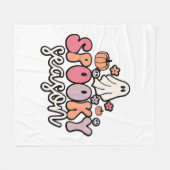 レトロハロウィーン フリースブランケット (正面(横))