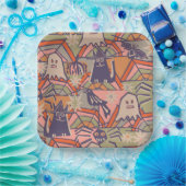 レトロハロウィーン ペーパープレート (パーティー)