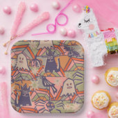 レトロハロウィーン ペーパープレート (パーティー)