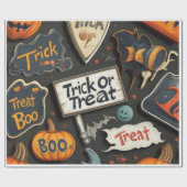 レトロハロウィーン ラッピングペーパー (フラット)