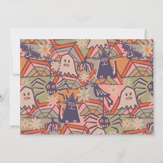 レトロハロウィーン 招待状 (正面)