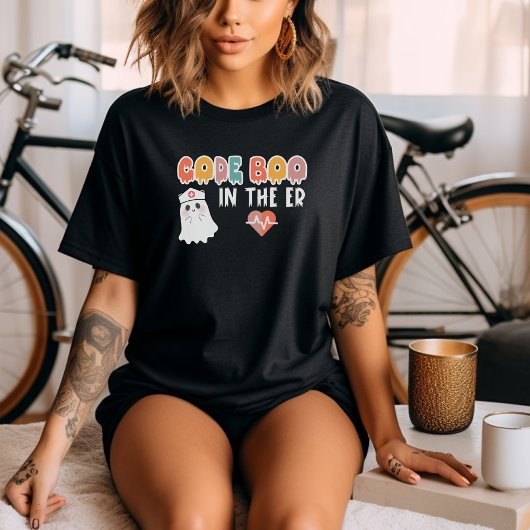 レトロハロウィーンERナースシャツ、ヴィンテージスタイル Tシャツ