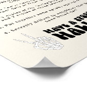 レトロハロウィーンGroovyブネイバーゲームサイン ポスター (角)