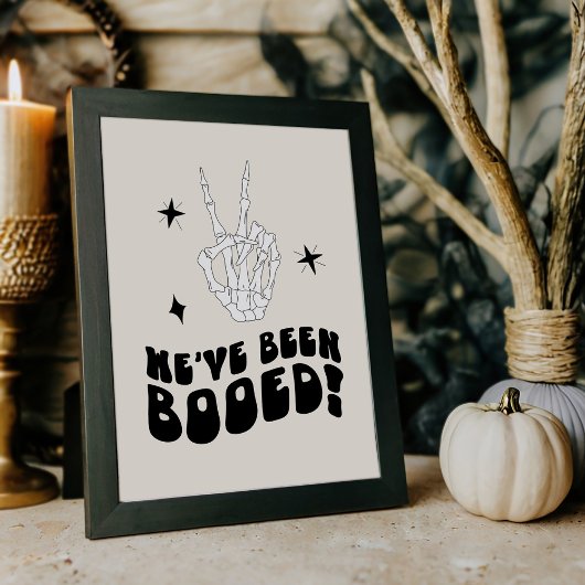 レトロハロウィーンGroovyブネイバーゲームサイン ポスター