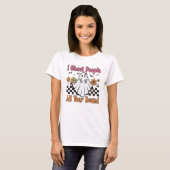 レトロハロウィーンI幽霊ピープルオールインラウンド Tシャツ (正面フル)