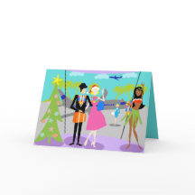 レトロハワイアンクリスマスカード