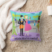 レトロハワイアンクリスマス装飾用クッション クッション (ブランケット)