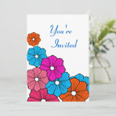 レトロハワイアンハワイルアウ（ハワイ式宴会）パーティの招待状 招待状 (スタンド正面)