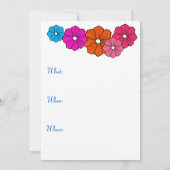 レトロハワイアンハワイルアウ（ハワイ式宴会）パーティの招待状 招待状 (裏面)