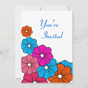 レトロハワイアンハワイルアウ(ハワイ式宴会)パーティの招待状 招待状