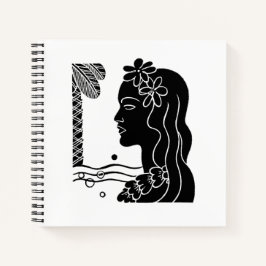 レトロハワイアンフラガール ノートブック