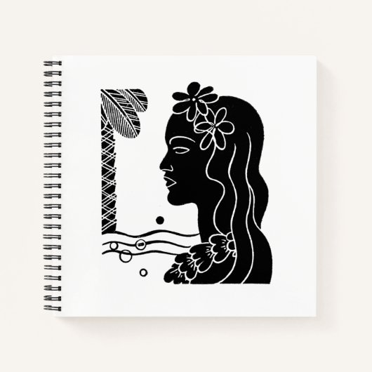 レトロハワイアンフラガール ノートブック (正面)