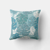 レトロハワイアンモンステラリーフブクールース クッション (裏面)