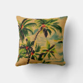 レトロハワイアンヴィンテージクッションカバー装飾用クッション クッション (裏面)