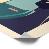 レトロハワイアン波 ポスター (角)