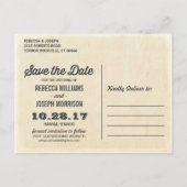 レトロハワイキキビーチフォトセーブ・ザ・デイト 案内ポストカード (裏面)