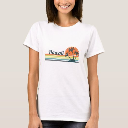 レトロハワイサンセット Tシャツ (正面)