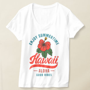 レトロハワイハイビスカスアロハウェルカムヴィンテージ Tシャツ