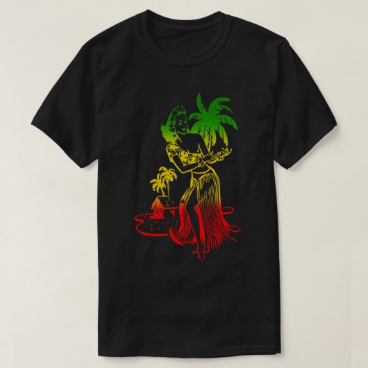 レトロハワイフラダンサー Tシャツ (デザイン正面)