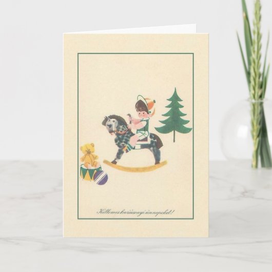 レトロハンガリーカラクソンイクリスマスカード シーズンカード (正面)