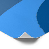 レトロハンズブルーラインアート ポスター (角)