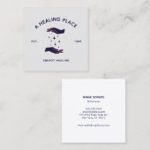 レトロハンズ霊気開業医エネルギー療法 スクエア名刺 (正面/裏面)