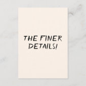 レトロハンドドロッドシャンパ予測できなン結婚ズ詳細 エンクロージャーカード (裏面)