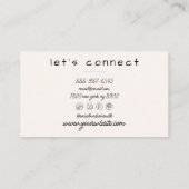 レトロハンドドローカラフルドストライプパステルボホ 名刺 (裏面)