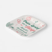 レトロハンドドロードパーム春バチェロレッテ ペーパープレート (傾斜あり)