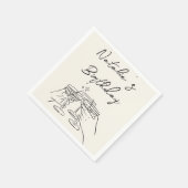 レトロハンドドローマルティニ30マイルストン誕生日 スタンダードカクテルナプキン (角)