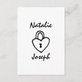 レトロハンドドローユニークドの結婚詳細 エンクロージャーカード (裏面)