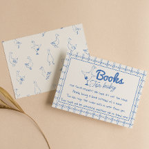 レトロハンドドロー間抜けグース男の赤ちゃんブックリクエスト