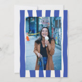 レトロハンドドロー30応援へフォト誕生日 招待状 (裏面)