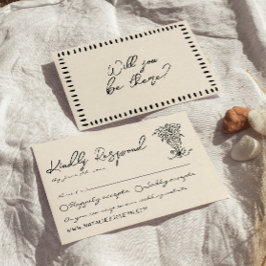 レトロハンドハ書ッ描はっきりしたキュート 出欠カード