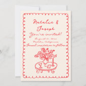 レトロハンドハ書ッ描予測できなキュート セーブザデート (裏面)