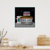 レトロハンバーグスタンドポスター ポスター (キッチン)