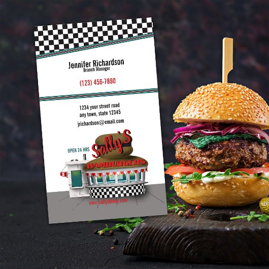 レトロハンバーグスタンド名刺 名刺